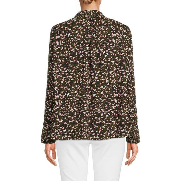 ZADIG & VOLTAIRE Tink Abstract Print Button Front Blouse Top Multicolor Size M - Picture 2 of 6